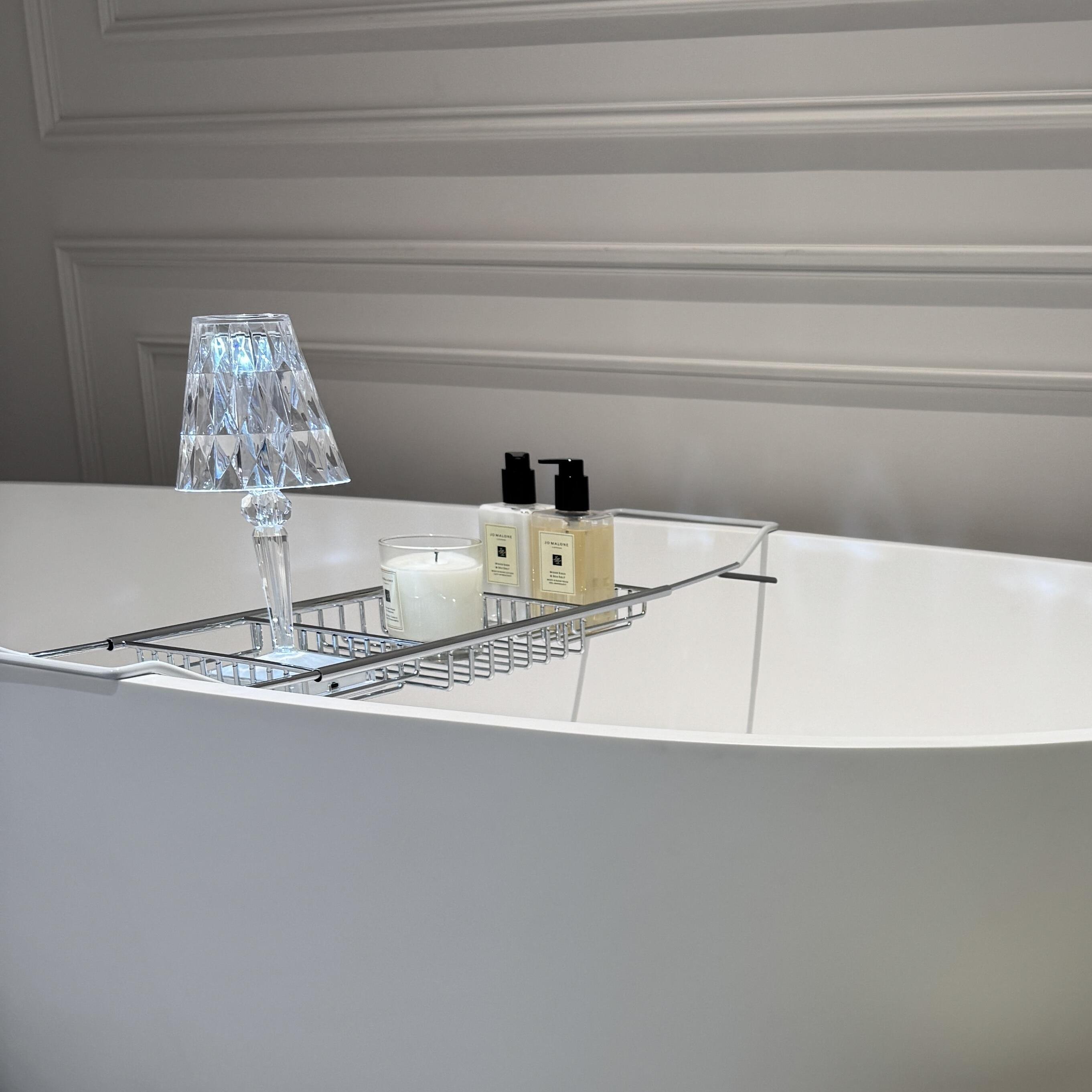 浴室篇｜浴缸上的置物架卫生间浴桶浴盆泡澡可伸缩不锈钢高级轻奢