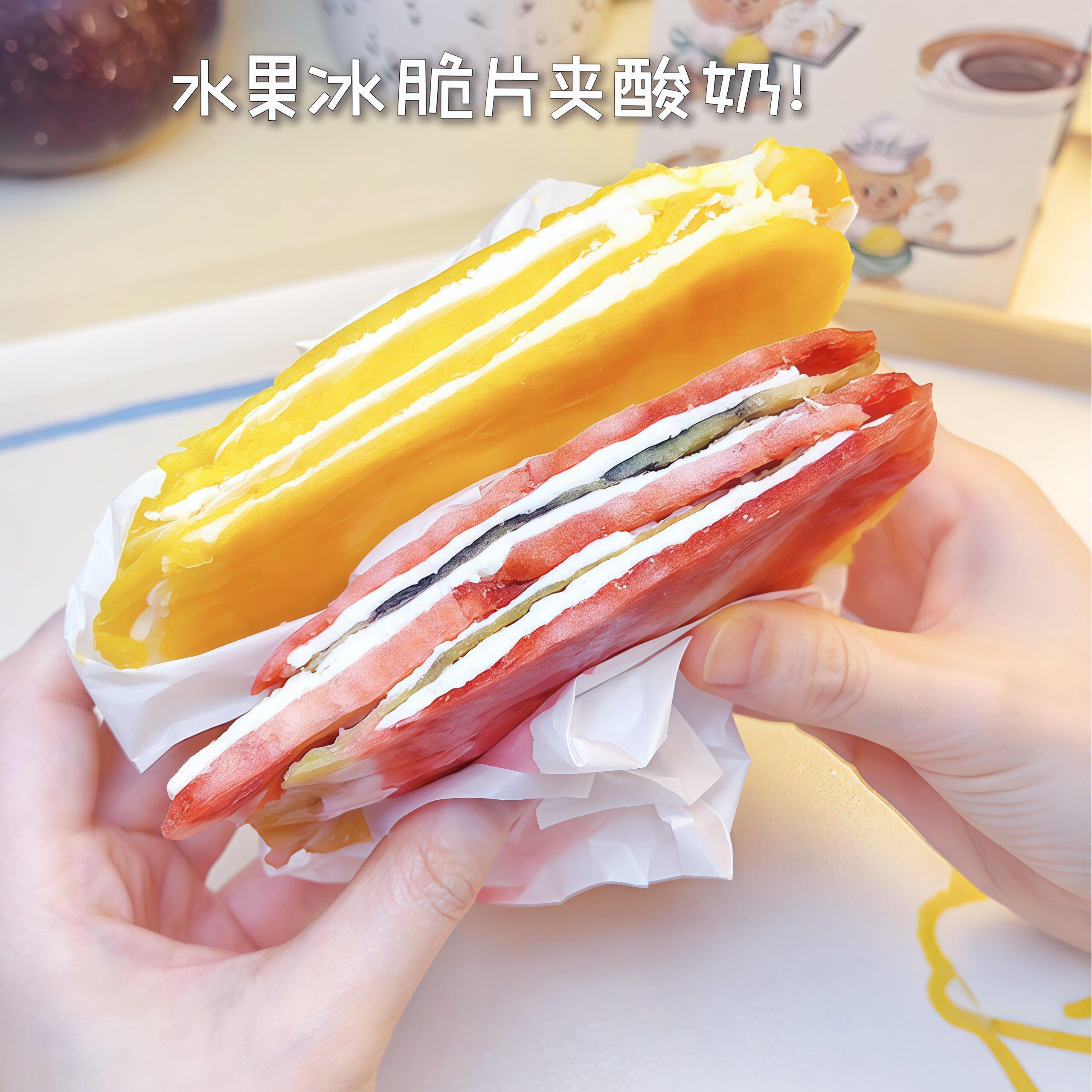 水果冰脆片!烘焙油纸一次性diy家用食品级冰棒模具自制冻水果片