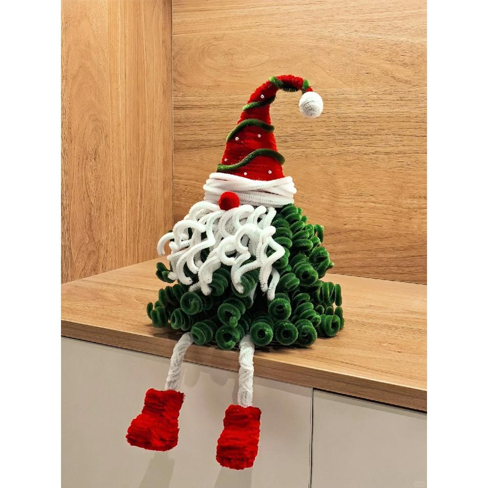 圣诞老人扭扭棒手工diy摆件圣诞节装饰室内氛围场景布置创意礼物