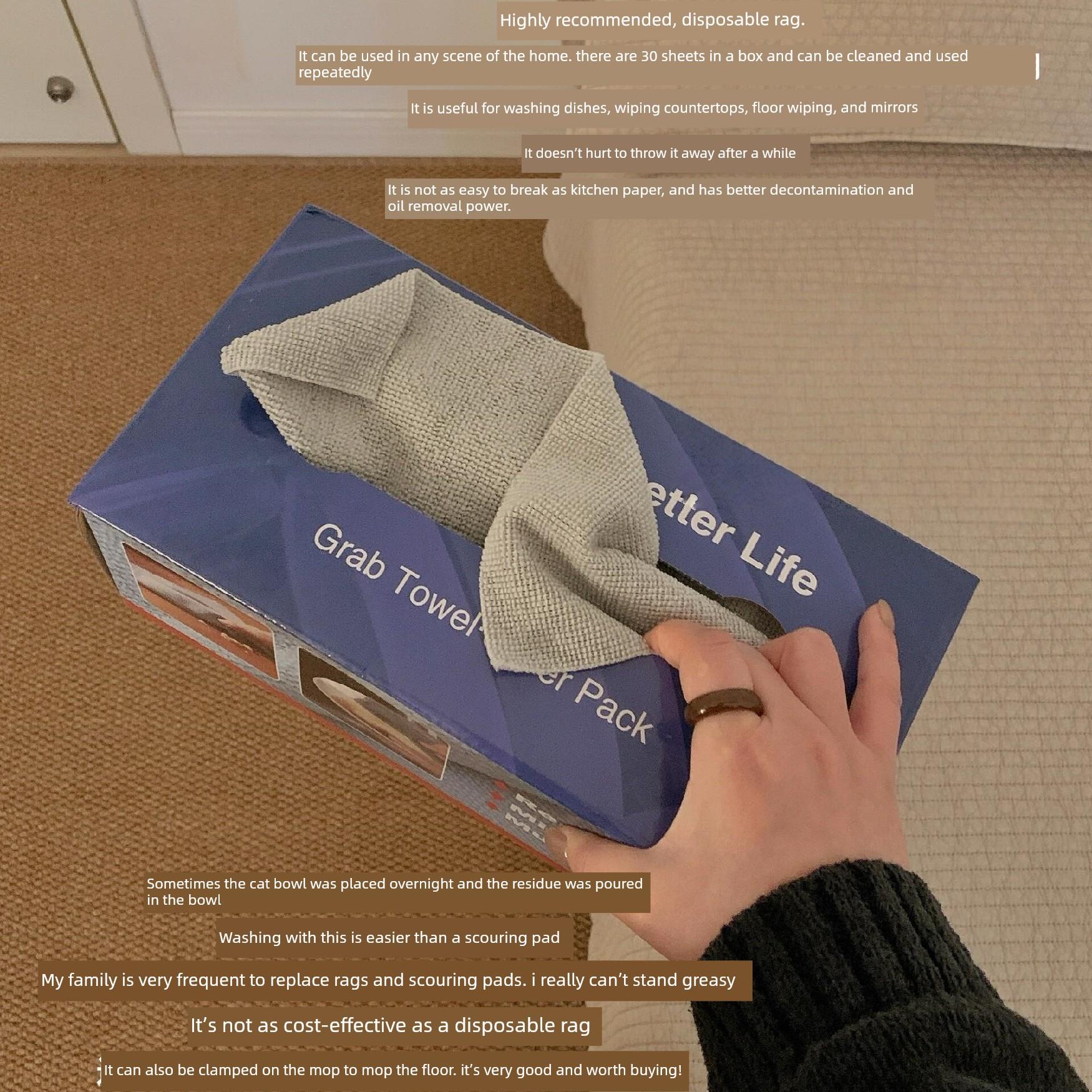 抽取式抹布厨房懒人专用吸水不易掉毛擦桌子不易沾油周抛一次性