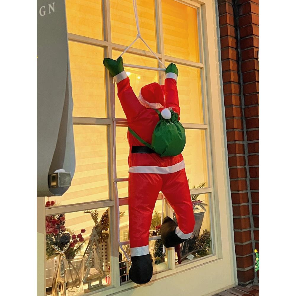 圣诞老人圣诞节装饰店铺商场咖啡店挂件氛围场景布置拍照道具新款