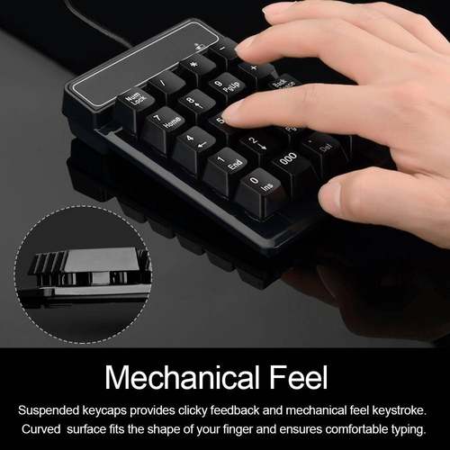 USB Wired Numeric Keypad Mechanical Feel Number Pad Keyboard
