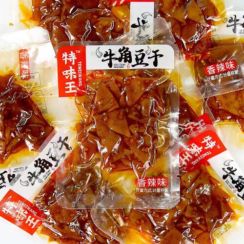 湖南特产牛角豆干250g香辣味