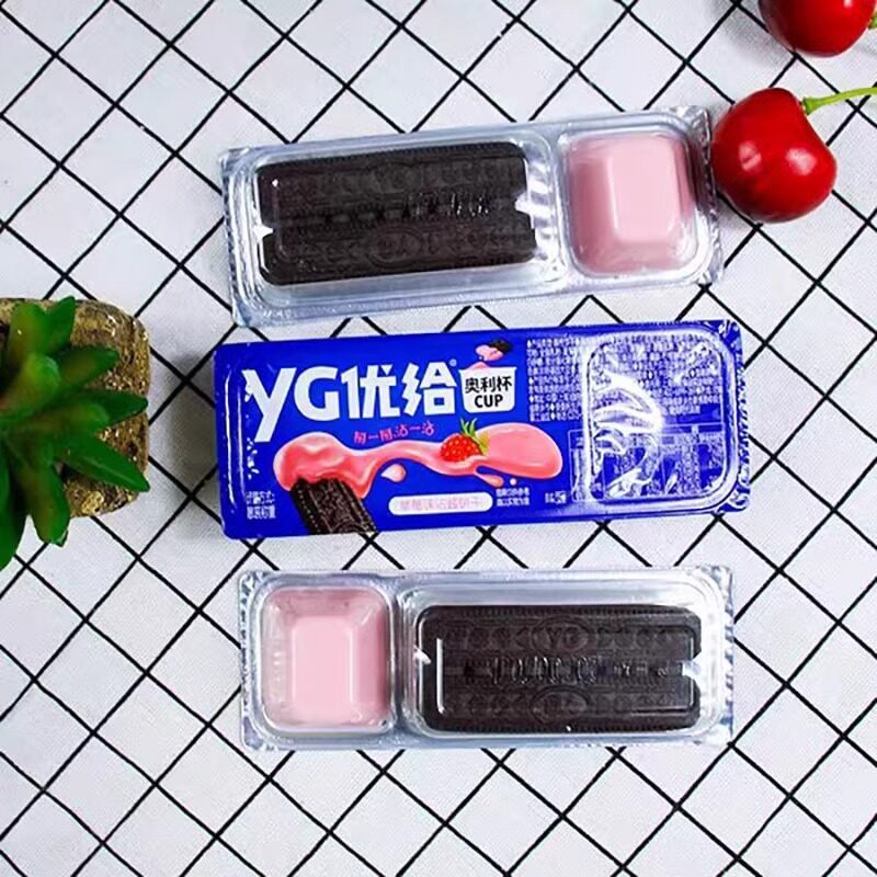 优给奥利杯草莓手指棒牛奶饼干沾酱营养早餐代餐办公室休闲小零食