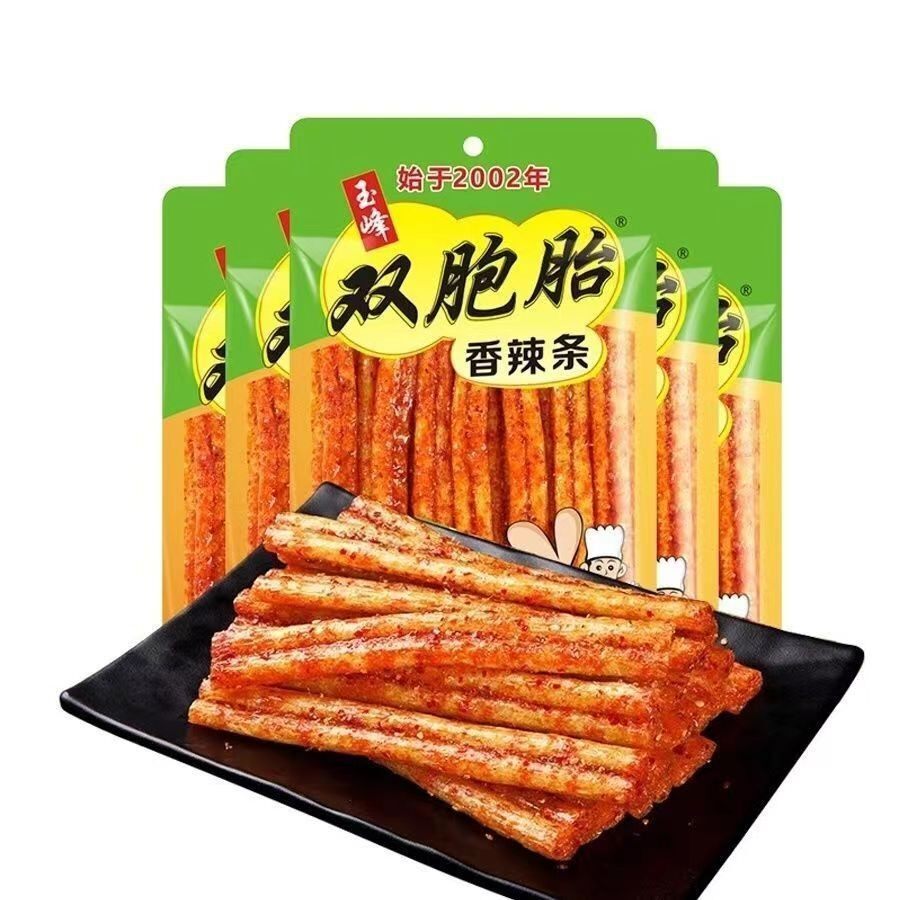 新货新日期玉峰106g双胞胎辣条香辣油条大包怀旧儿时经典麻辣零食