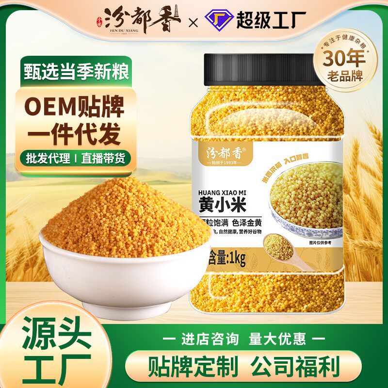 山姆冠名汾都香 山西黄小米 25新米 罐装 正宗小黄米 米脂小米 杂