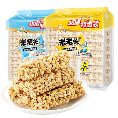 山姆冠名米老头青稞麦通麦棒338g怀旧小零食小吃休闲米通小米酥爆