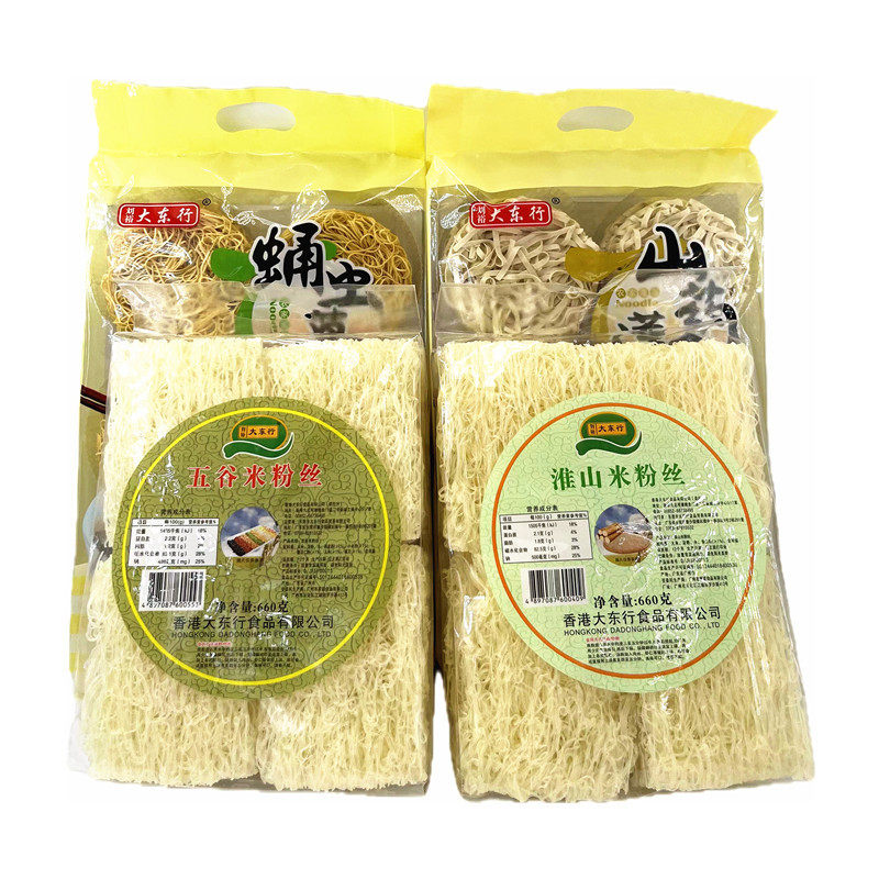 山姆冠名大东行山药莲子面虫草面680g 五谷米粉淮山粉丝方便面