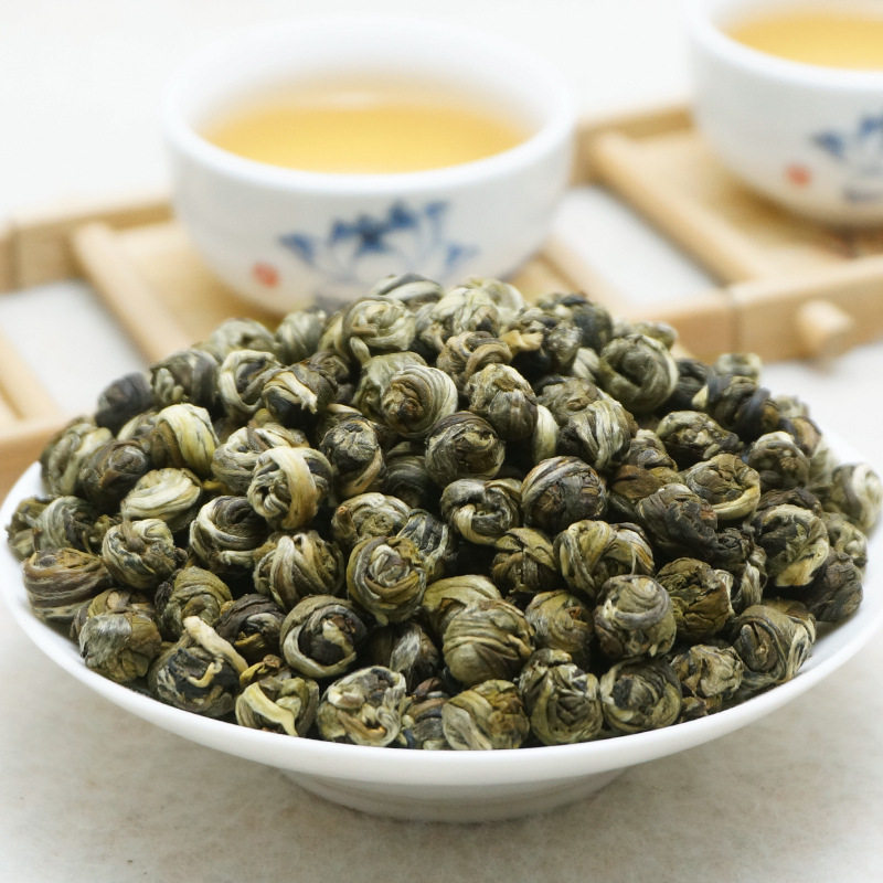 山姆冠名茉莉龙珠 茉莉花茶浓香型绿茶散装茶叶 关系横县横州茉莉