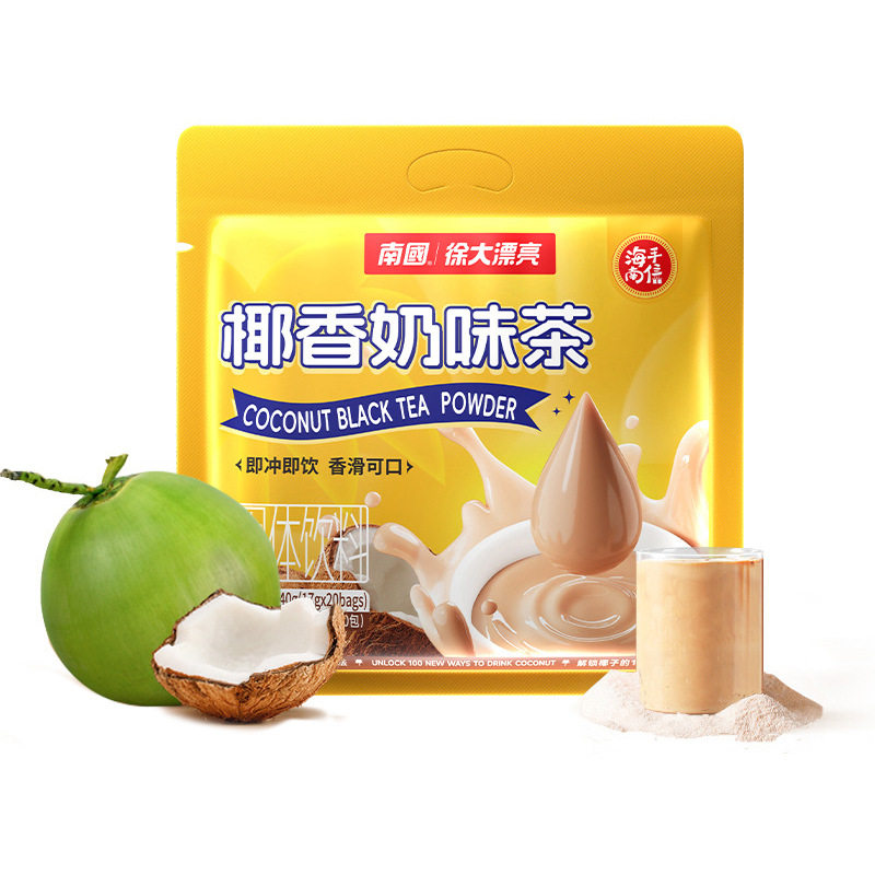山姆冠名海南特产 南国食品 椰香奶味茶340g 椰子速溶椰香奶茶红
