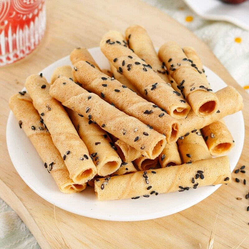 山姆冠名老上海芝麻蛋酥卷脆卷饼干鲜鸡蛋独立包装学生休闲小零食