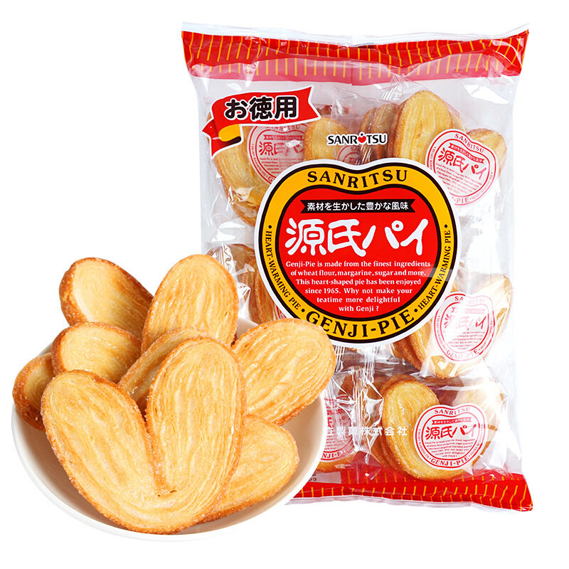 山姆冠名日本进口零食sanritsu三立源氏爱心蝴蝶酥奶油味酥饼提子