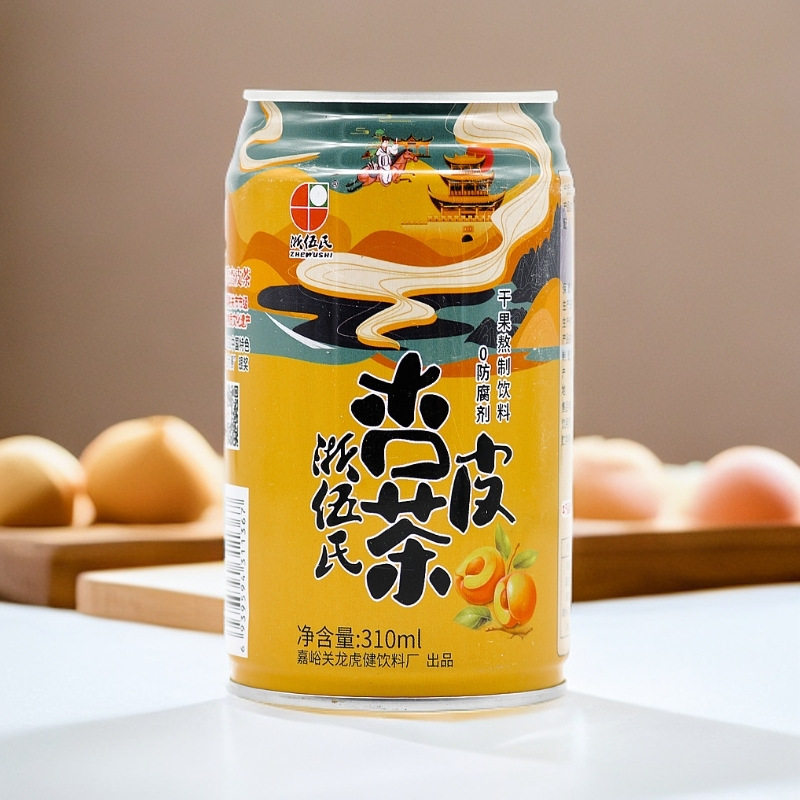 山姆冠名浙伍氏甘肃特产0脂杏皮水风味果汁饮料310ml杏皮茶12罐果