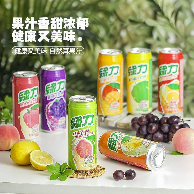 山姆冠名特价 台湾绿力饮料果汁蜜桃番石榴水果味6罐饮品清仓包邮