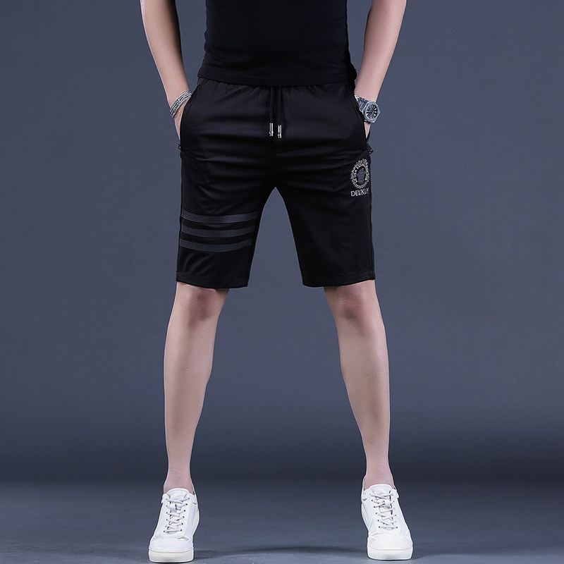 2024新款夏季男士华夫格中裤潮流直筒舒适休闲中裤薄款运动5分裤,男装,休闲裤,淘宝优惠券,粉丝福利购,淘宝优惠卷