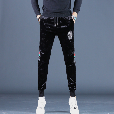 欧货男士长裤子高级感帅气束脚裤秋冬潮牌百搭弹力运动裤青年卫裤