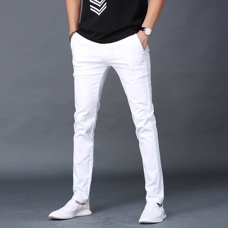 Korean Edition Trend White Wedding leisure time Western-style trousers man DP Feet Self cultivation British style Hair Stylist White pantsin the Men's clothing, Casual pants  category - from Buy2taobao.com to provide professional Taobao agent buy service