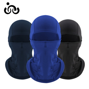 户外莱卡磨毛战术保暖防风摩托车自行车运动帽围脖头套骑行面罩