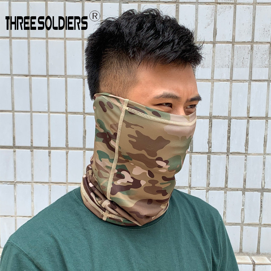 真人CS战术半脸围脖户外骑行登山徒步防沙多用头巾透气快干弹力