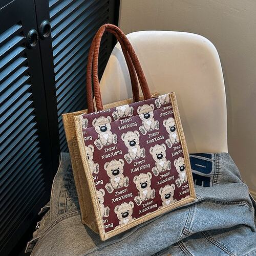 卡通手提包饭盒包千鸟格上班