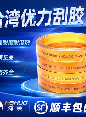 TUICO SB-101台湾优力刮胶皮胶刮刀55度90度进口丝印油墨刮板50*9