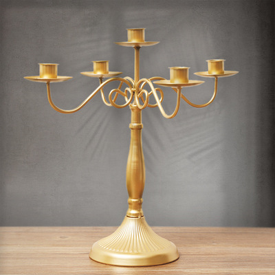 古典欧式盒装Candlelight家用复古浪漫多头礼品烛台摆件