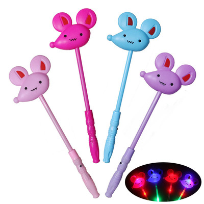 发光老鼠棒七彩闪光魔法棒子卡通儿童玩具新夜市地摊货源热卖