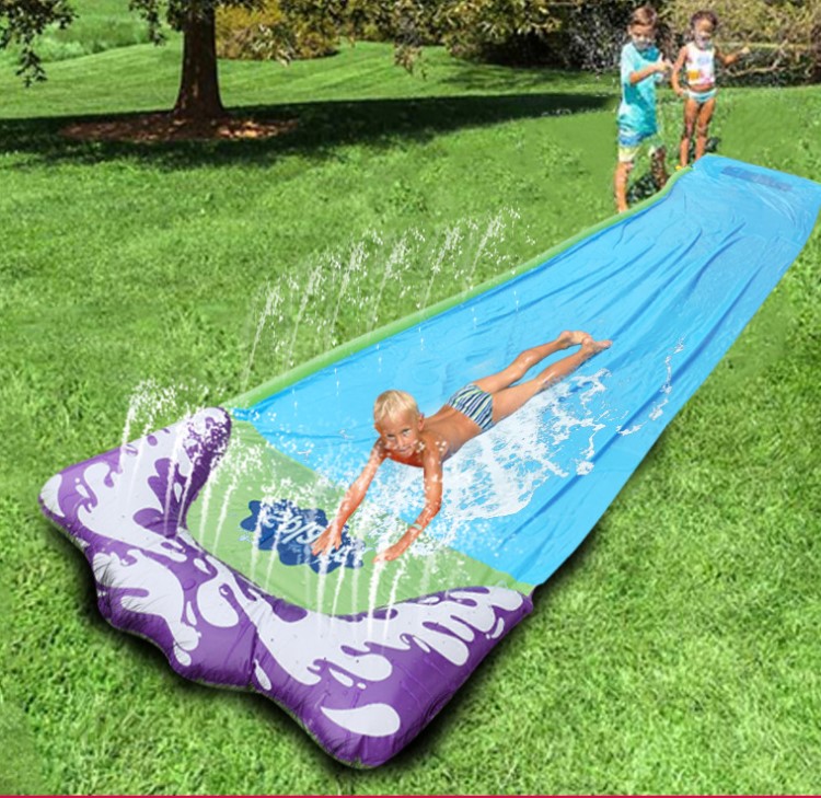 厂家现货儿童滑水道夏日戏水户外草地喷水滑床单人冲浪板滑水道