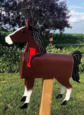 新品Unique Horse Mailbox独特的马邮箱马场 马爱好者礼物