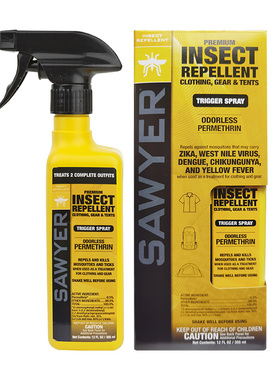 美国索耶Sawyer纱窗帐篷宠物猫蚊跳蚤虱子蜱氯菊酯户外驱蚊虫婴孕