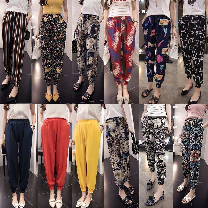宽松的新运动裤纱料凉快裤子沙料女夏薄款女士|msdalam kategori Butik wanita / wanita, seluar, seluar santai - dari Buy2taobao.com untuk memberikan perkhidmatan ejen Taobao profesional membeli