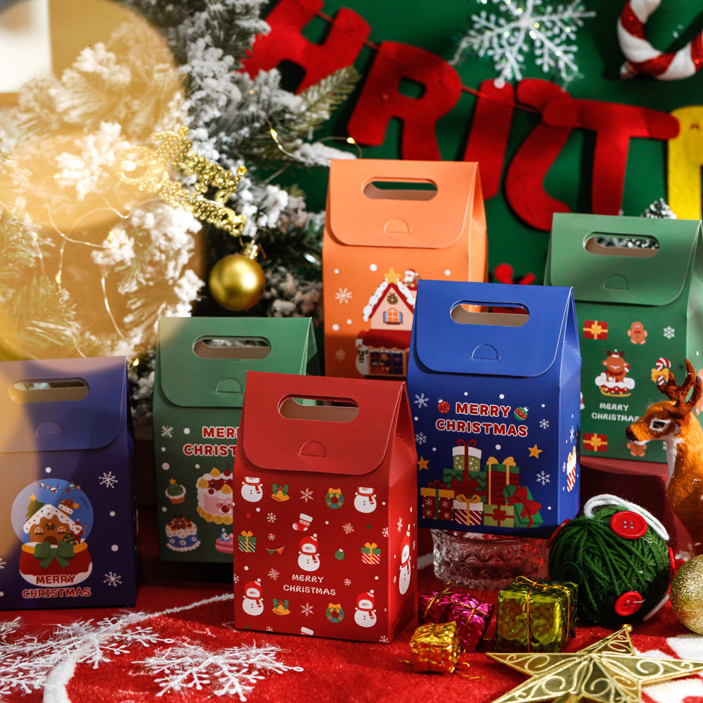 2025新款圣诞节糖果盒平安夜苹果包装盒平安果礼盒零食饼干包装袋