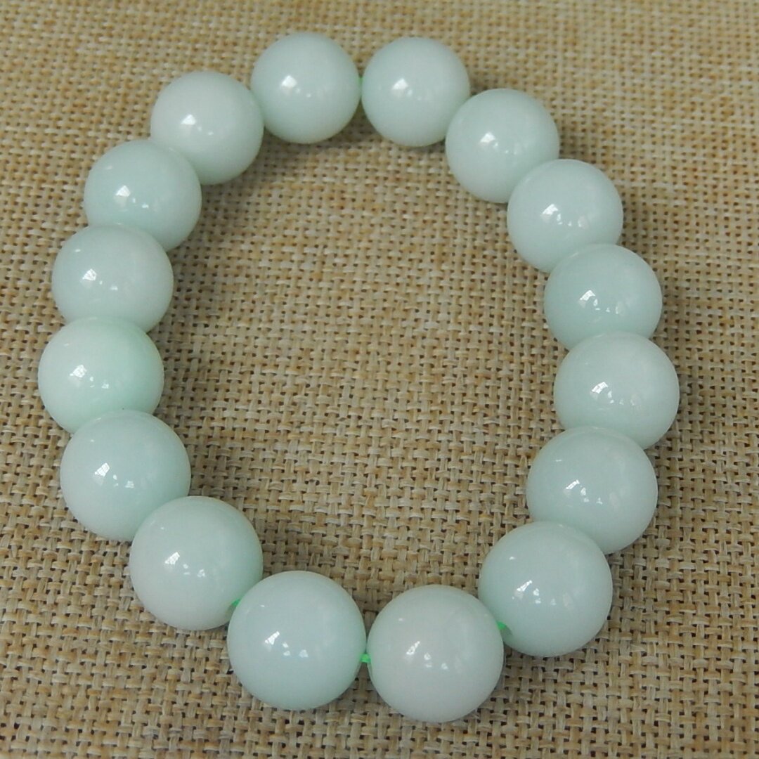 正品缅甸天然A货翡翠原石半明料玉石毛料细糯种珠子手串手链V1130