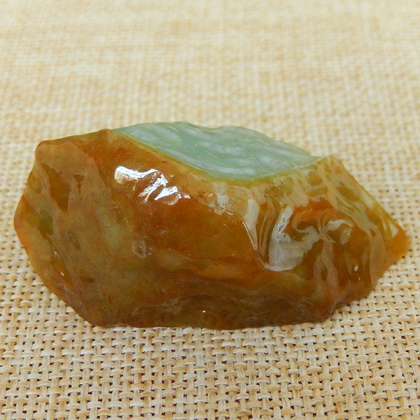 缅甸A货翡翠原石明料玉石毛料老坑大马坎黄翡料子边角料挂件H7120