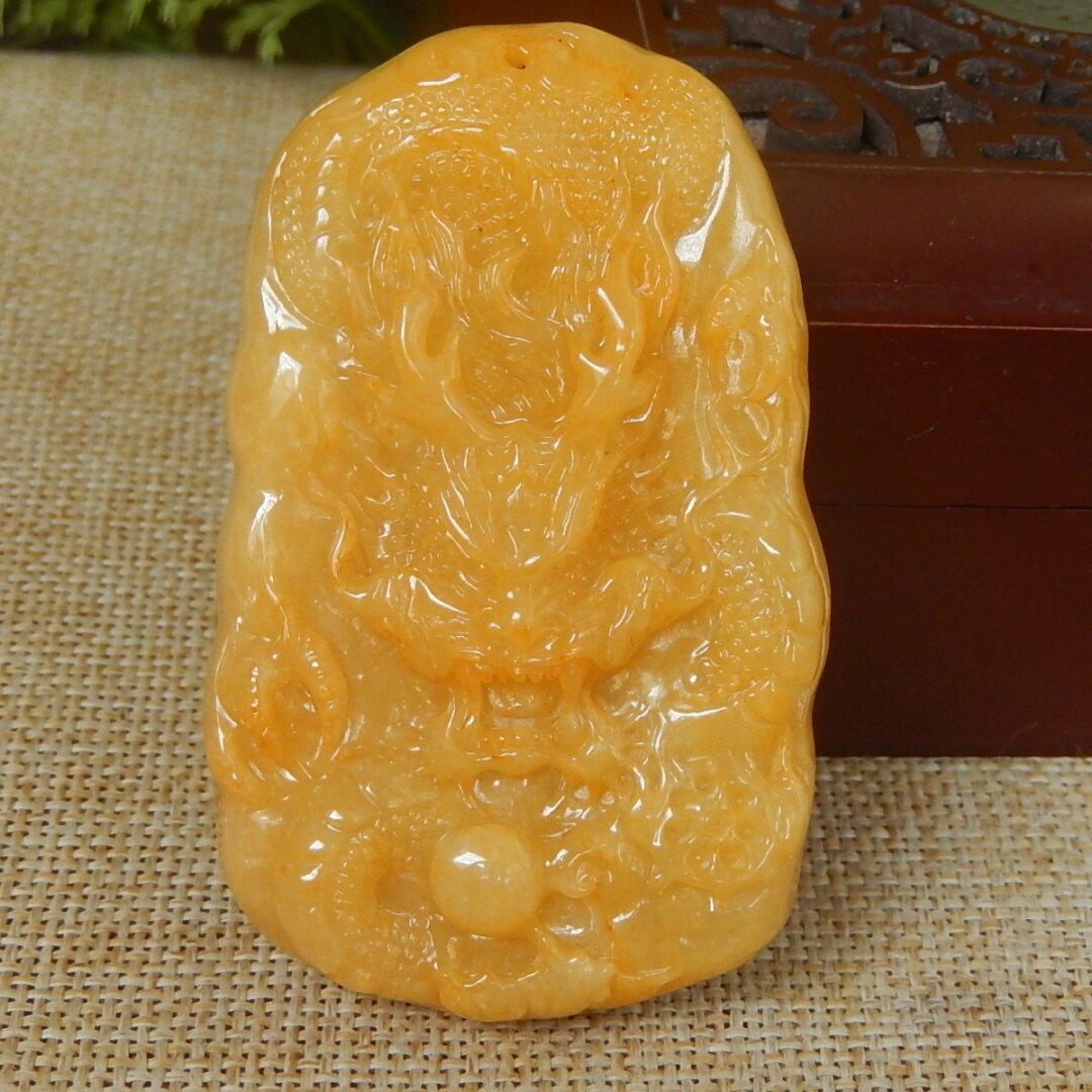 缅甸A货翡翠原石半明料玉石毛料老坑大马坎满色黄翡龙牌挂件K9915