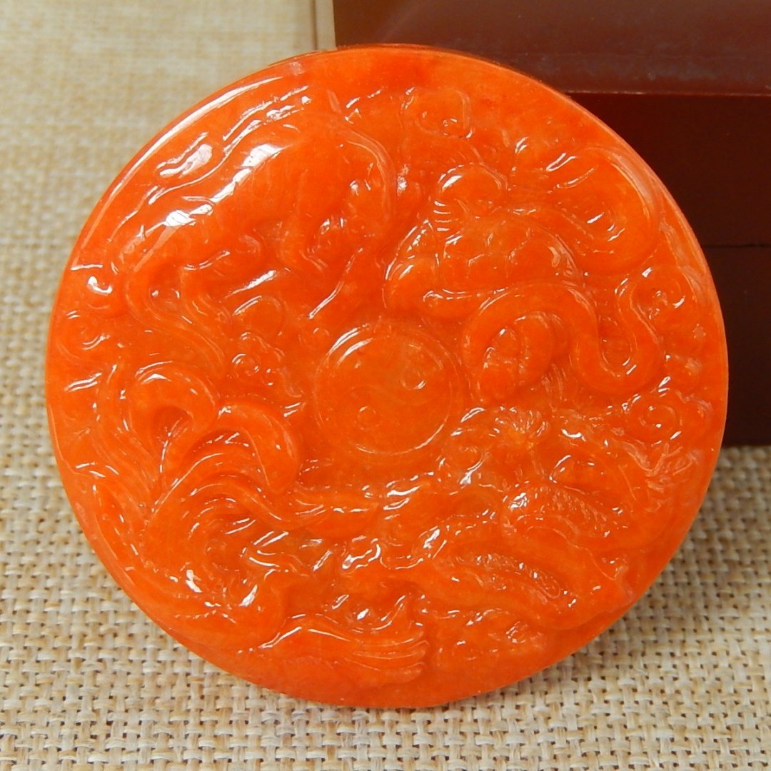 缅甸A货翡翠满色红翡四大神兽