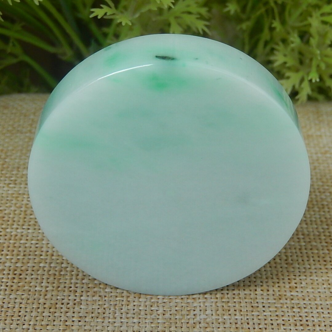 正品缅甸天然A货翡翠原石半明料玉石冰糯种飘绿手镯芯边角料V1244