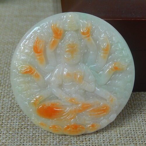 缅甸A货翡翠大马坎红翡千手观音