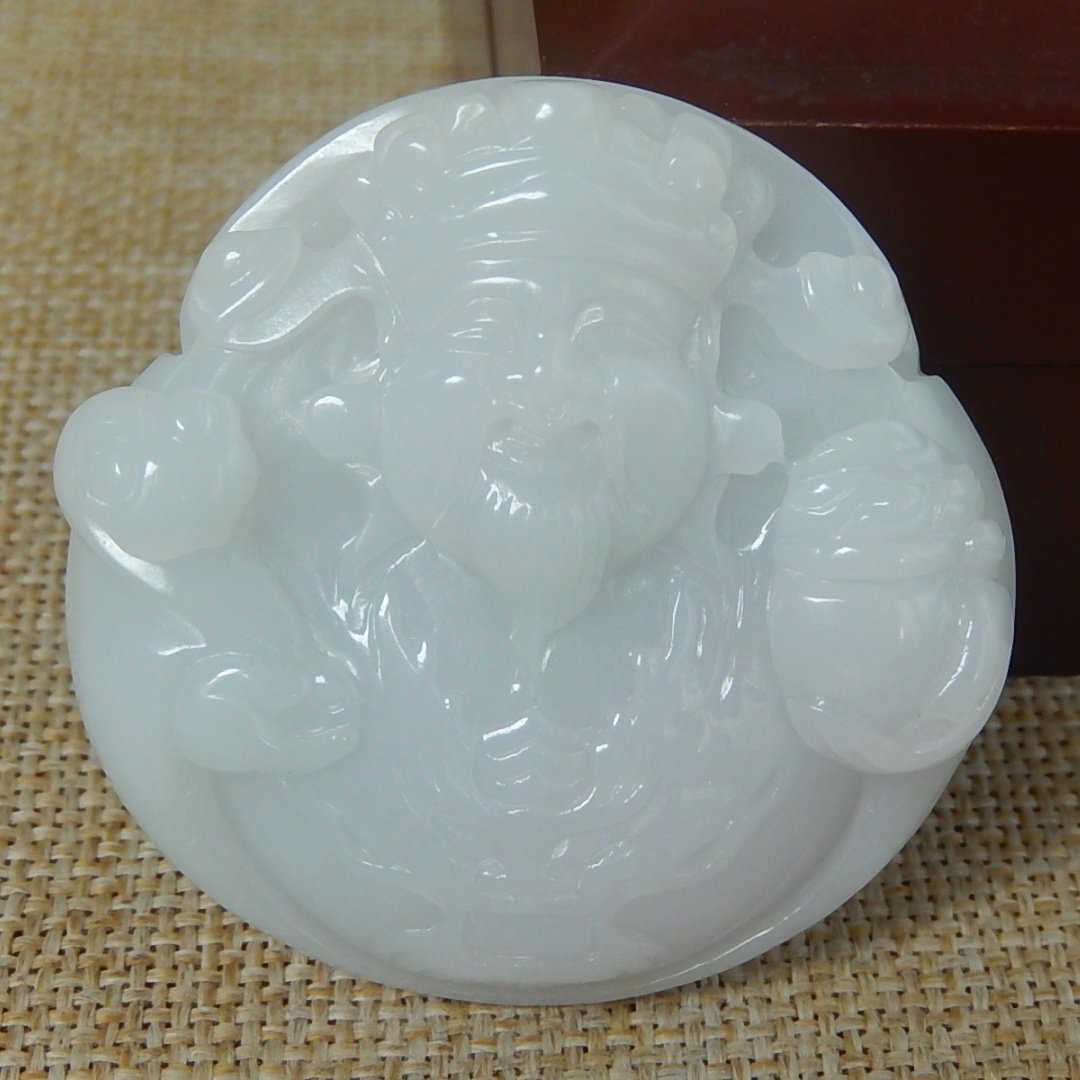 正品缅甸天然A货翡翠原石半明料玉石毛料冰糯种财神牌子挂件K9016