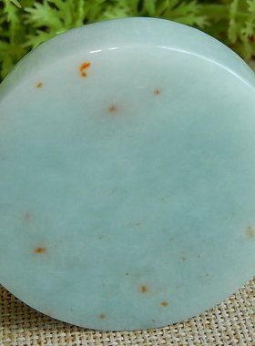 缅甸天然A货翡翠原石明料玉石毛料冰糯种洒金花手镯芯边角料F7641