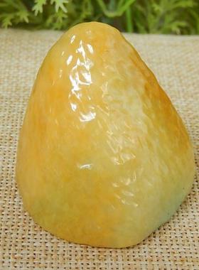 缅甸A货翡翠原石半明料玉石毛料大马坎黄加绿料子边角料挂件K1186