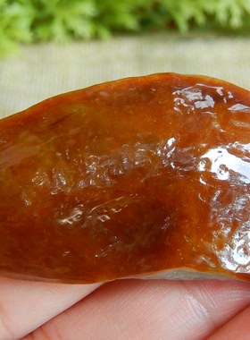 缅甸A货翡翠原石明料玉石毛料老坑大马坎红翡料子边角料挂件F7303