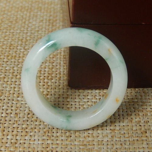 缅甸天然A货翡翠洒金飘花戒圈