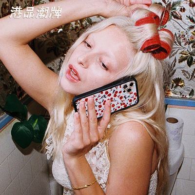 wf手机壳红色玫瑰花Red Rose适用iPhone15/14/13/12/Pro/Max/Plus苹果16Pro手机壳防摔欧美时尚赵露思硬壳17