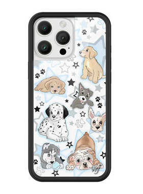 欧美flow小狗派对Puppy Party苹果16Pro手机壳适用iPhone15/14/13ProMax/12Plus手机壳WF欧美防摔保护套17