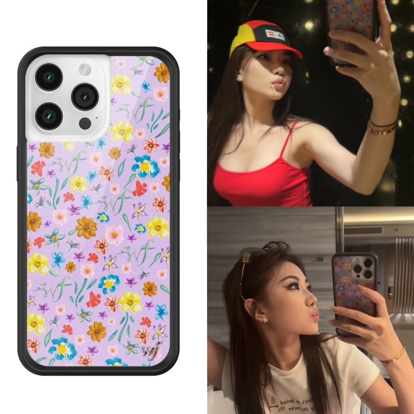 wf手机壳黄饱饱同款Garden Party野菊花手机壳适用iPhone15/14/13ProMax/plus苹果16Pro欧美时尚防摔保护套17
