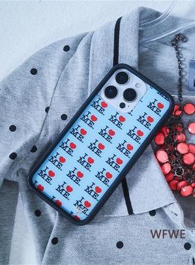 wf手机壳I Heart Me丨Blue蓝色我爱自己手机壳适用iphone16/15/14/13/12/Pro/Max/Plus苹果17Pro防摔保护