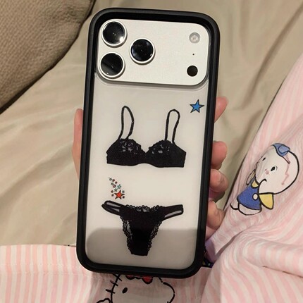 野花wf手机壳蕾丝内衣适适用苹果17Pro手机壳iphone16/15/14/13/Pro/Max防摔保护高级欧美复古18pro/18promax