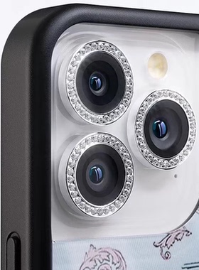 WF/C镜头星贴适用苹果iPhone16系列后摄像头膜贴闪钻镜头膜16Plus