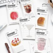 今日份开心第三弹便利贴 简约ins留言备忘便签纸食物手账素材便签